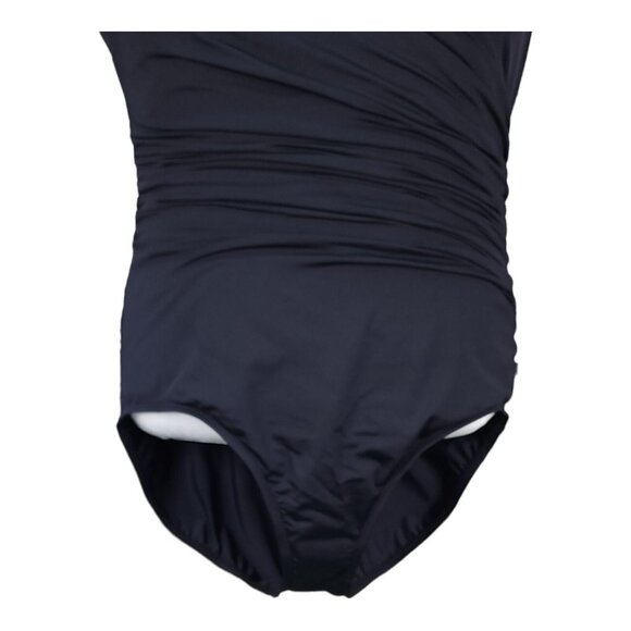 Jantzen Solid Surplice One Piece Swimsuit PLUS Size 18W Slimming Wrap Swim - Picture 7 of 13